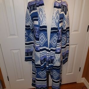 California Gypsy XL, long open cardigan
